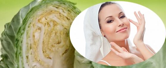 Mask with cabbage tightening skin