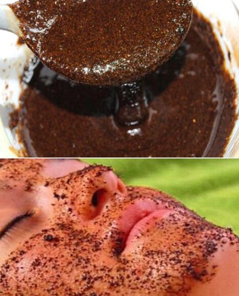 Mask with coffee rays